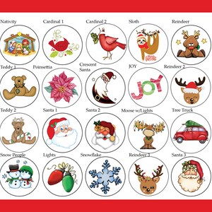 Round CHRISTMAS Envelope SEALS or Gift LABELS Santa Sloth - Etsy