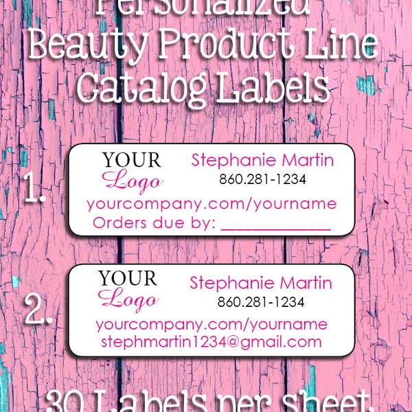 BEAUTY Representative PRODUCT BROCHURE Catalog or Address Labels, Sets of 30 Avon Order Due by, Personalized