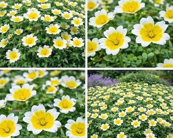 POCHIGE AUIERPFLANZEN - 350 Samen - Limnanthes douglasii - Einjährige Blume