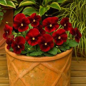 KWIAT BRATKA ROGATEGO - Arkwright Ruby - 200 nasion - Viola cornuta - Pokrój kompaktowy