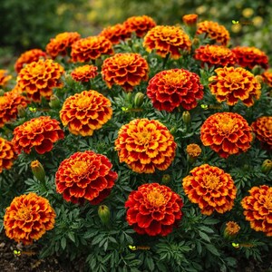 FRANZÖSISCHE RINGELBLUME - Doppeltes spanisches Brokat - 350 Samen - Tagetes patula nana