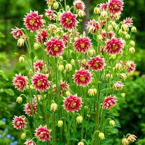 100 Nora Barlow Columbine frön | Aquilegia vulgaris | Sällsynt rosa dubbel flerårig blomma