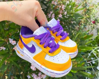 Scarpe personalizzate Air Force 1 Kid, scarpe da ginnastica dipinte pastello per bambini, regalo di compleanno per la figlia