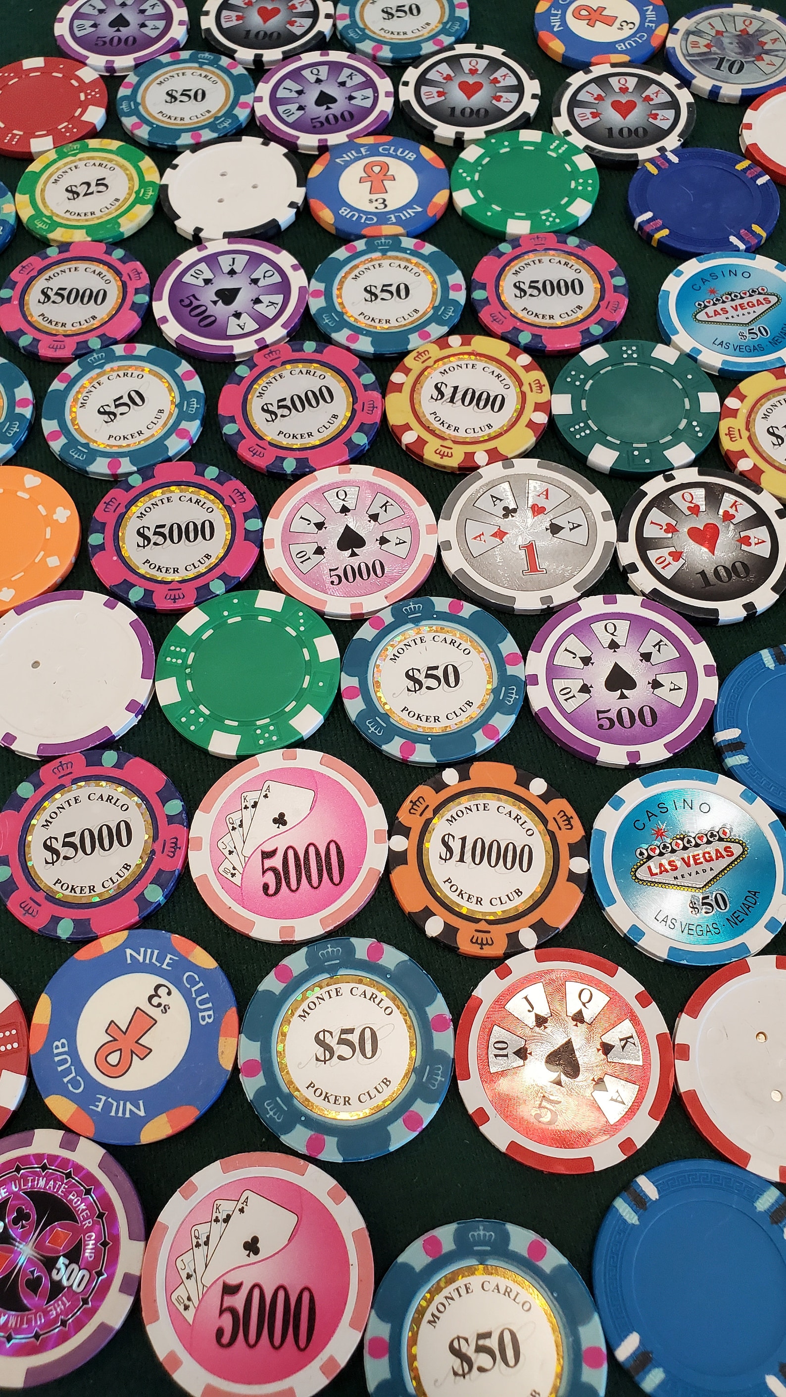 Poker Chips Grab Bag 200 Chips Etsy