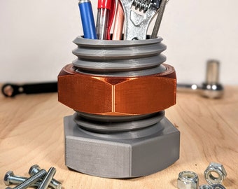 Nut & Bolt Pen Pencil Marker Organizer | Movable Bolt