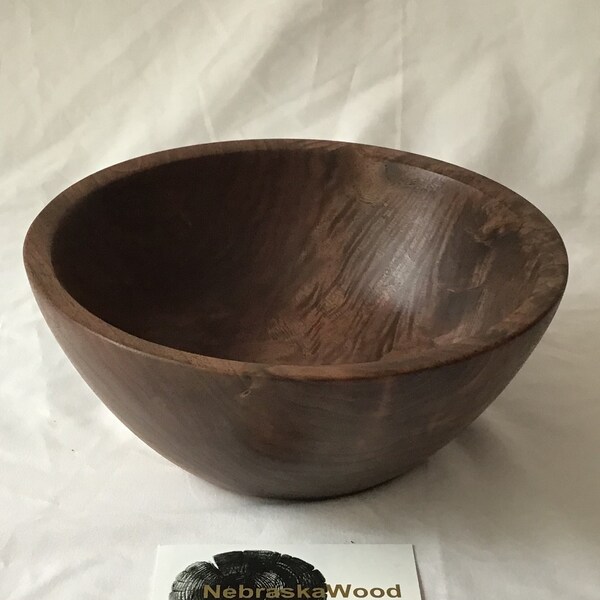 Walnut bowl; handmade