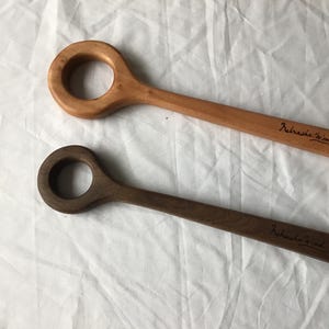 Wooden Sour Dough Stirrer or whisk; Handmade in Nebraska - Cherry or Walnut