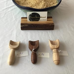 Handmade Wooden scoop; Made in Nebraska; Small sizes