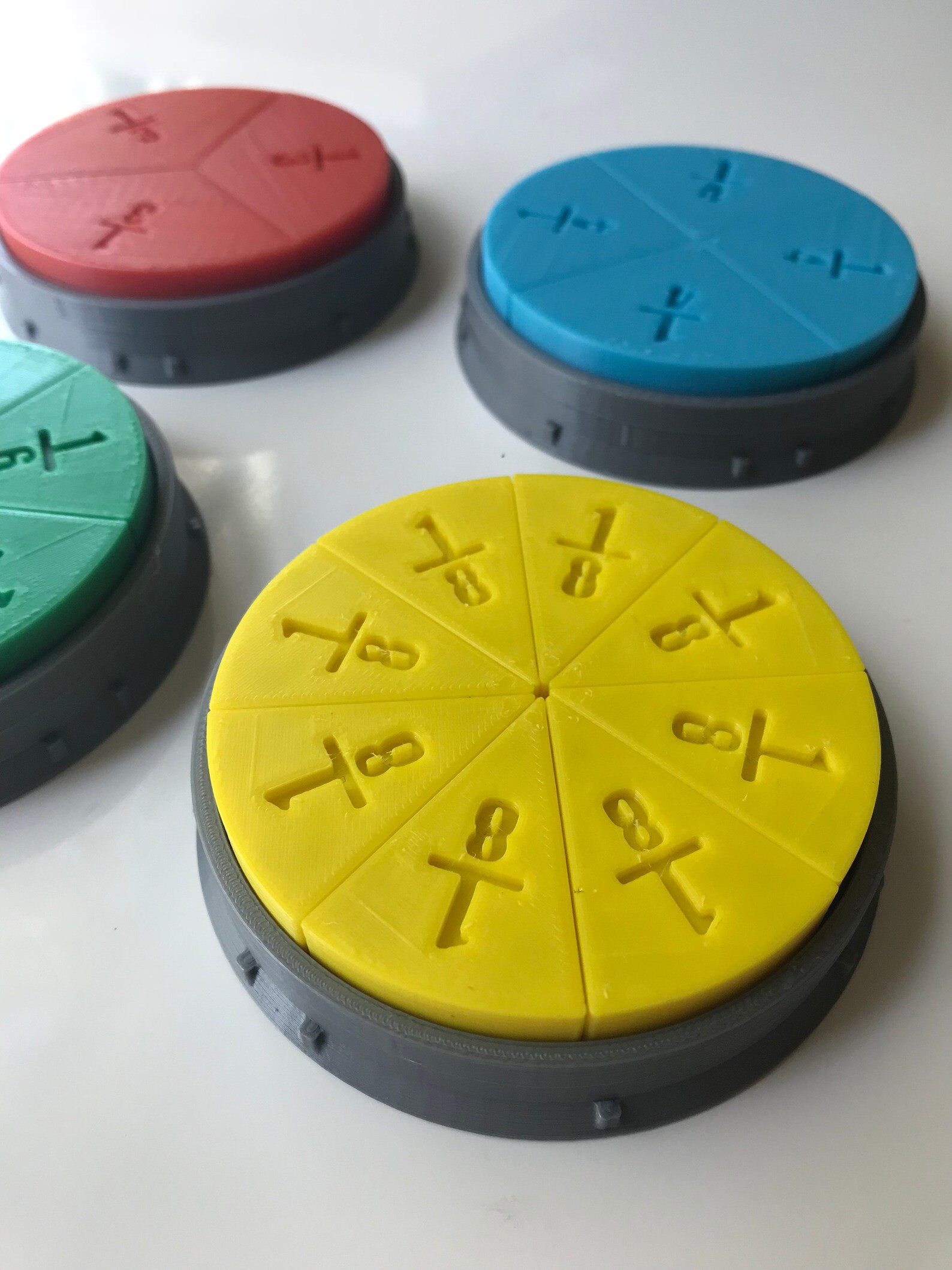 Math Game for Learning Fractions 3D Printed with Plastic | Etsy