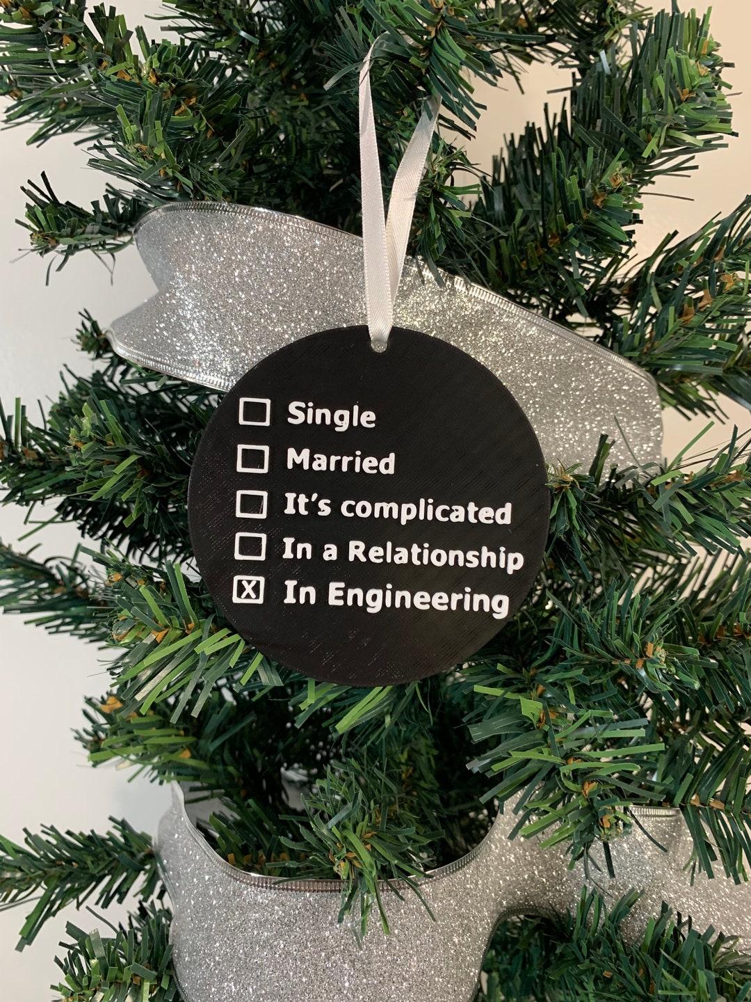 Funny Ornament for ENGINEER Relationship Status Hanging Xmas Etsy