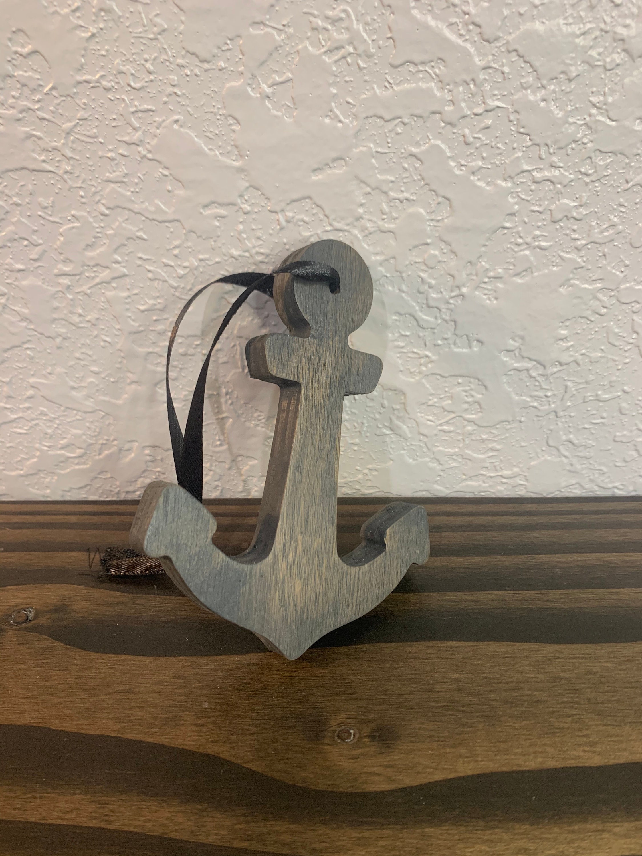 Wooden Anchor Christmas Ornament Etsy