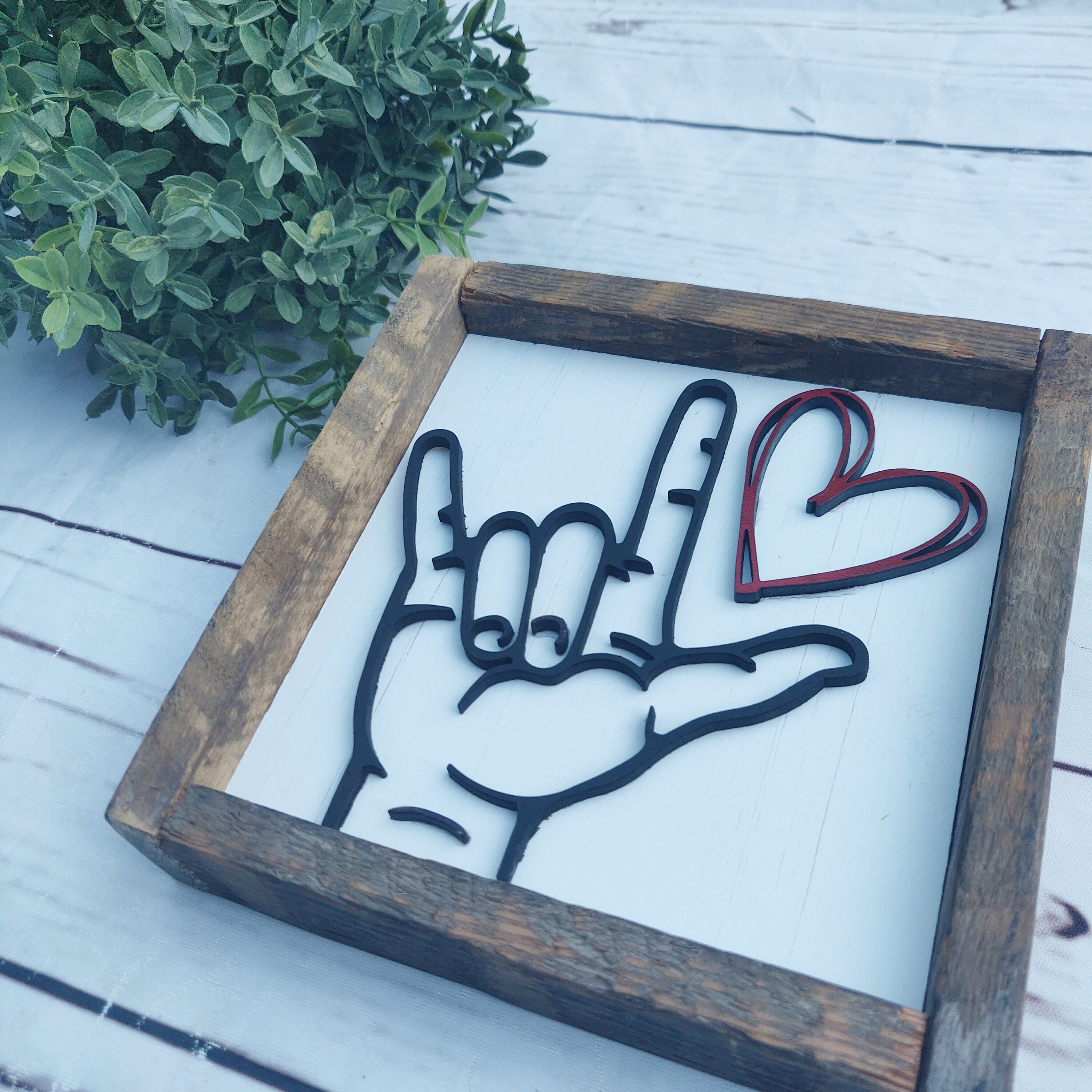 i love you sign language sign / Valentine gift / dimensional 3D sign …