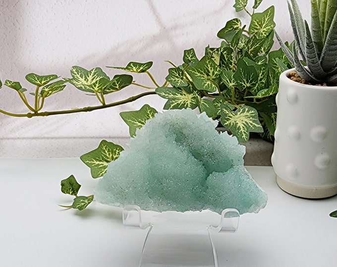 Durango Mexico Hemimorphite Specimen: Blue Gemstone on Matrix (Free Acrylic Stand)