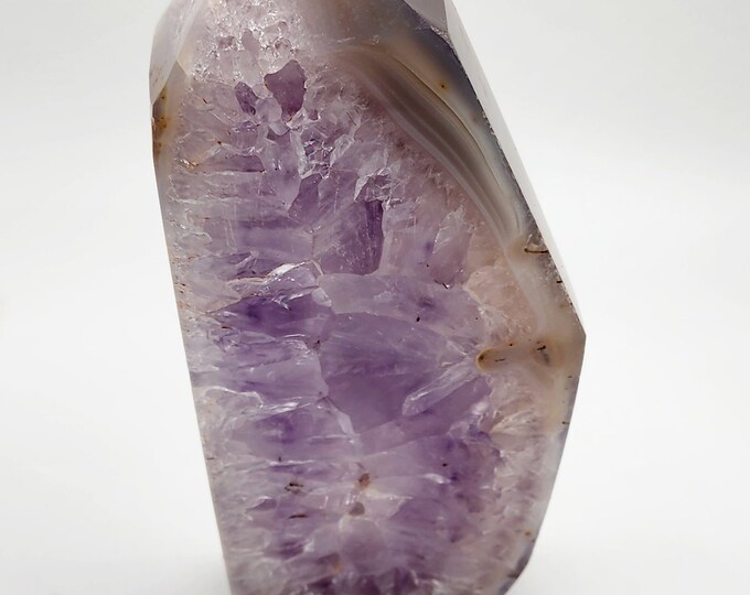 Amethyst & Agate Tower: Freeform Healing Crystal Point