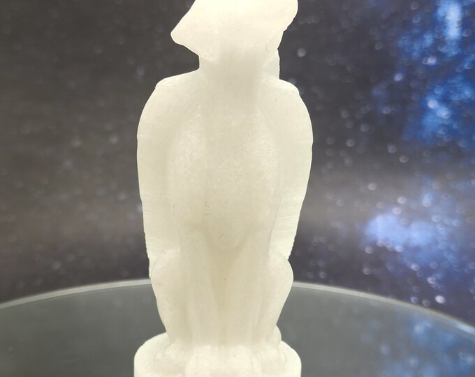 White Jade Winged Angel Dog: Pet Memorial Carving
