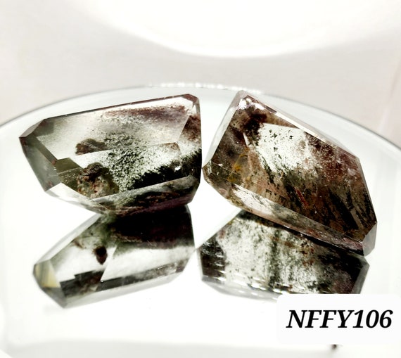 Garden Quartz, Lodolite, Freeform, Phantom Quartz 2 Pieces