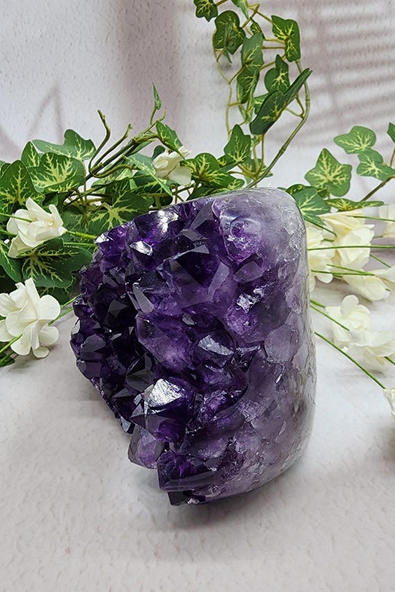 Uruguay Amethyst Geode, Purple Crystal, Amethyst Cluster, Collectors Gift, Calming Energy