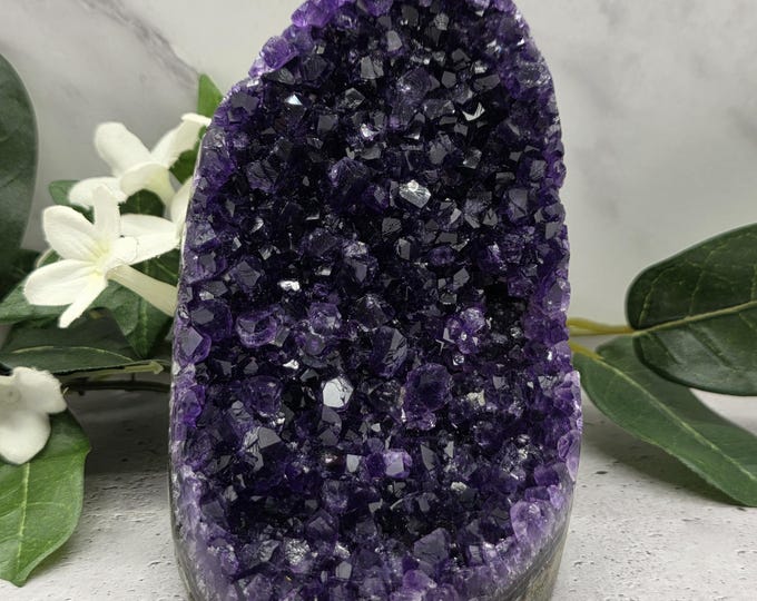 Uruguay Natural Amethyst, Deep Purple Crystal Cluster, Druzy Freeform, Collector Specimen, Grape Jelly Color