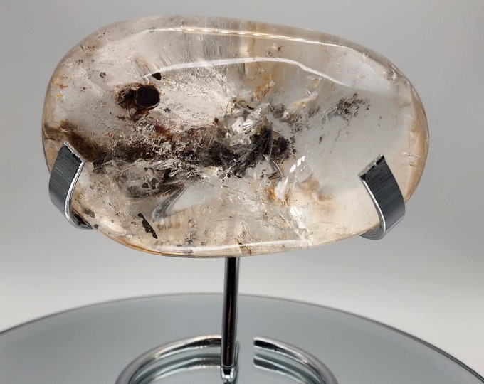Unique Garden Quartz with Stand: Lodolite Healing Stone