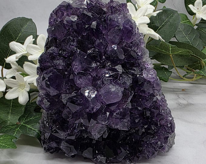 Large Uruguay Amethyst Cathedral Deep Purple Crystal Cluster AAA Druzy Freeform Collector Specimen
