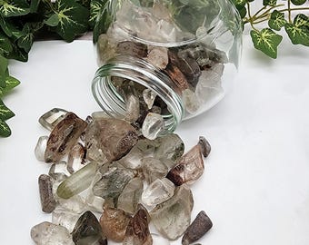 Garden Quartz Chips Lot: Lodolite DIY Jewelry, Pocket Gardens