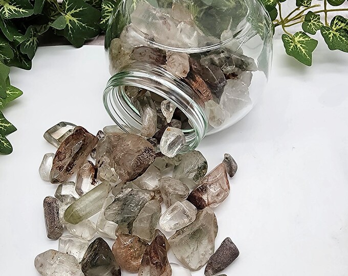 Garden Quartz Chips Lot: Lodolite DIY Jewelry, Pocket Gardens