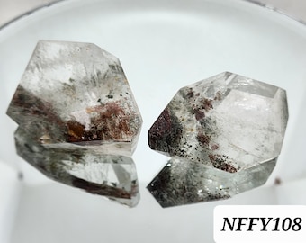 Garden Quartz, Lodolite, 4 Season Freeform, Phantom Quartz 2 Pieces