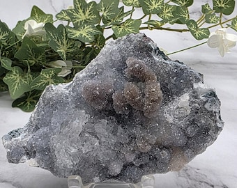 Shimmering Druzy Quartz Specimen: Crystal Collector's Display (4.60 x 3.26 inches