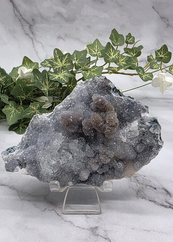 Druzy Quartz Specimen, Mini Slab Specimen, Druzy Quartz Specimen, Shimmering Beauty, Crystal Collectors Gift