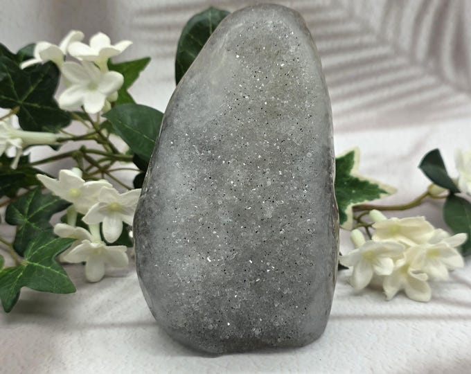 Uruguay Sugar Druzy Amethyst, Sparkling Quartz Crystal Display