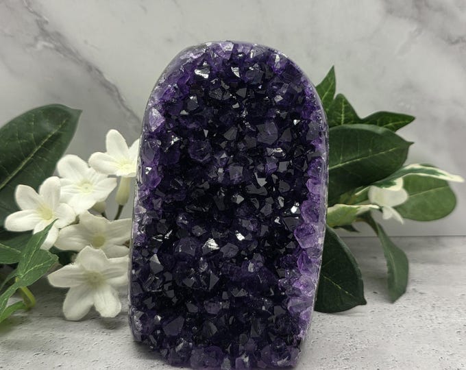 Uruguay Natural Amethyst, Deep Purple Crystal Cluster, Druzy Freeform, Collector Specimen, Grape Jelly Color
