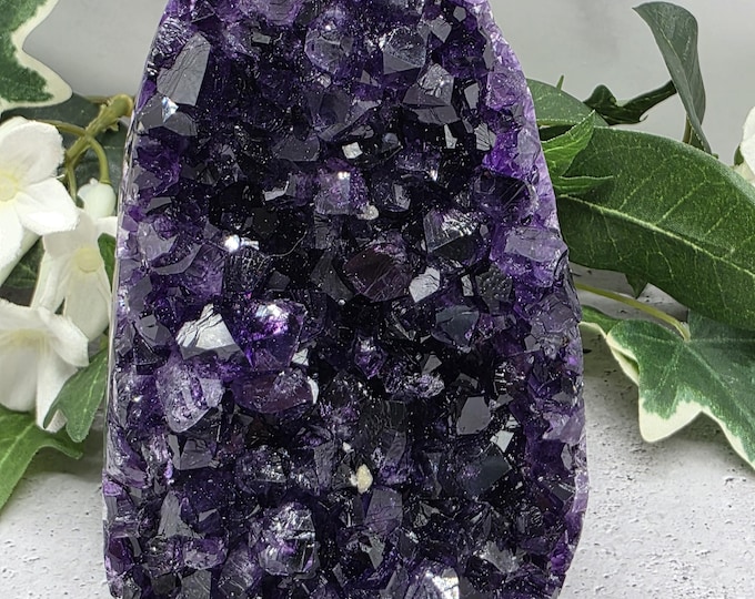 Uruguay Natural Amethyst, Deep Purple Crystal Cluster, Druzy Freeform, Collector Specimen, Grape Jelly Color