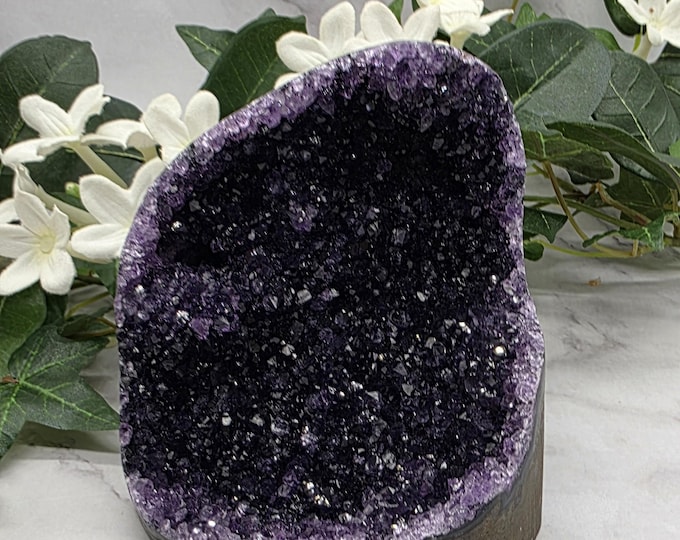Uruguay Amethyst Cathedral Deep Purple Crystal Cluster AAA Druzy Geode Freeform Natural Amethyst Cave Collector Decor Gift