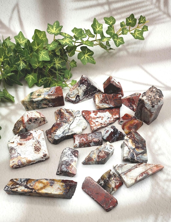 Mexican Crazy Lace Agate Freeform Lot Of 20 Pieces, Agate Lot, DYI Lot, Multiple Uses