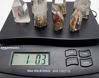 Garden Quartz Points: Lodolite Phantom Crystal Towers, 1 Pound (6 Pieces)
