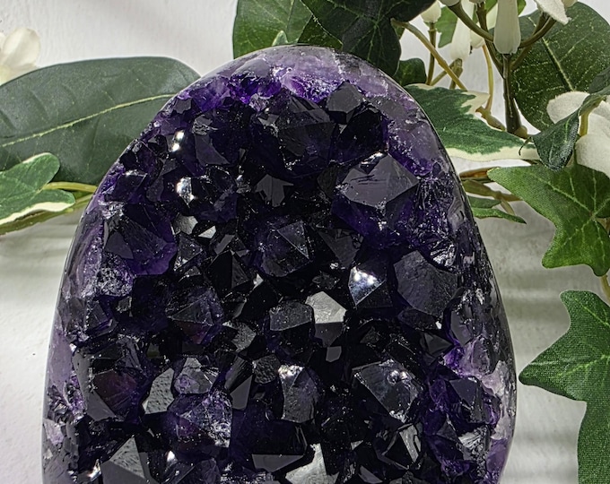 AAA Amethyst Geode Cut Base, Uruguay Amethyst Crystal, High Quality Purple Cluster, Healing Stone, Home Decor, Mineral Display Specimen