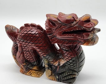 Dragon Bloodstone Hand-Carved Dragon, Natural Gemstone, Crystal Energy