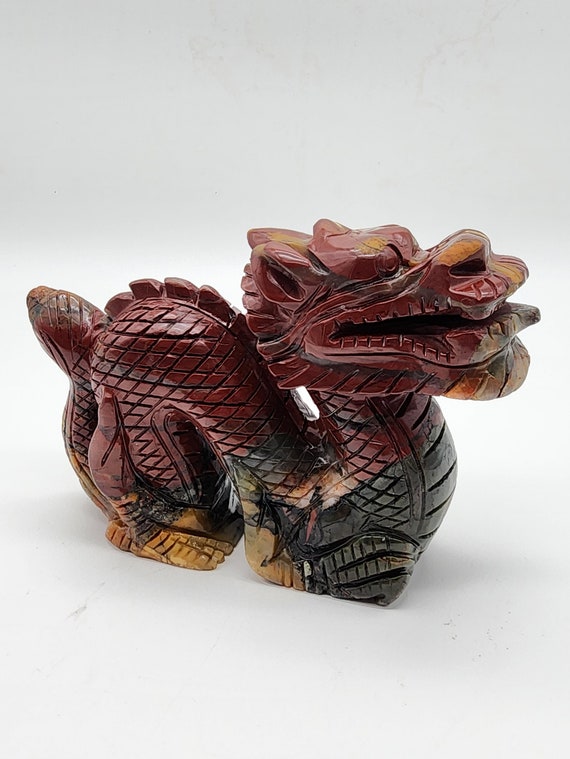 Dragon Bloodstone Hand-Carved Dragon, Natural Gemstone, Crystal Energy