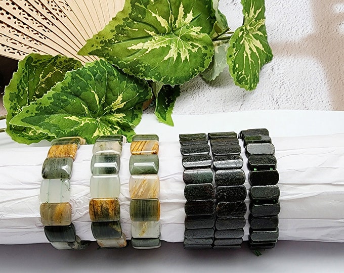 Wholesale Lot of 6: Garden Quartz Beaded Stretch Bracelets, 16mm