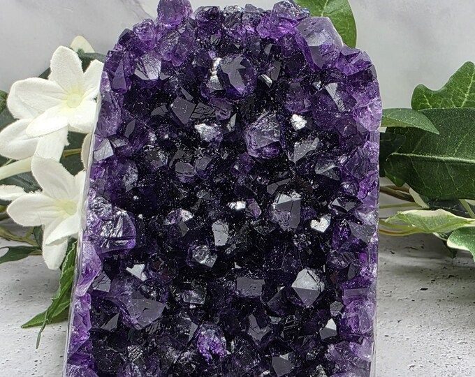 Uruguay Natural Amethyst, Deep Purple Crystal Cluster, Druzy Freeform, Collector Specimen, Grape Jelly Color