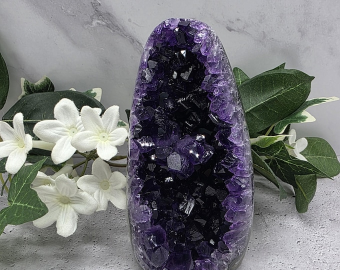 Uruguay Natural Amethyst, Deep Purple Crystal Cluster, Druzy Freeform, Collector Specimen, Grape Jelly Color
