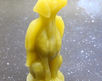 Lemon Jade Winged Angel Dog: Pet Memorial Carving