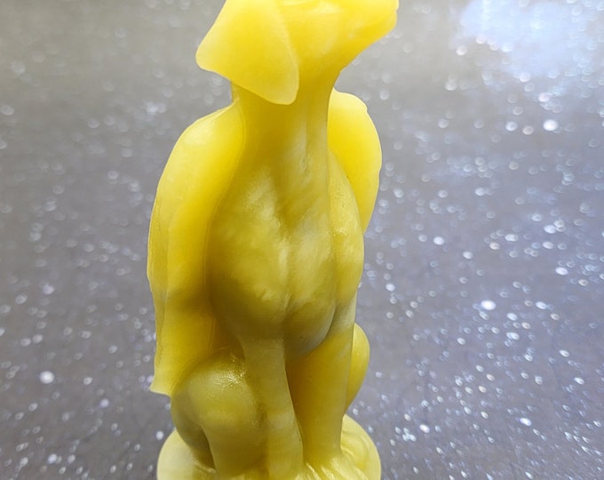 Lemon Jade Winged Angel Dog: Pet Memorial Carving