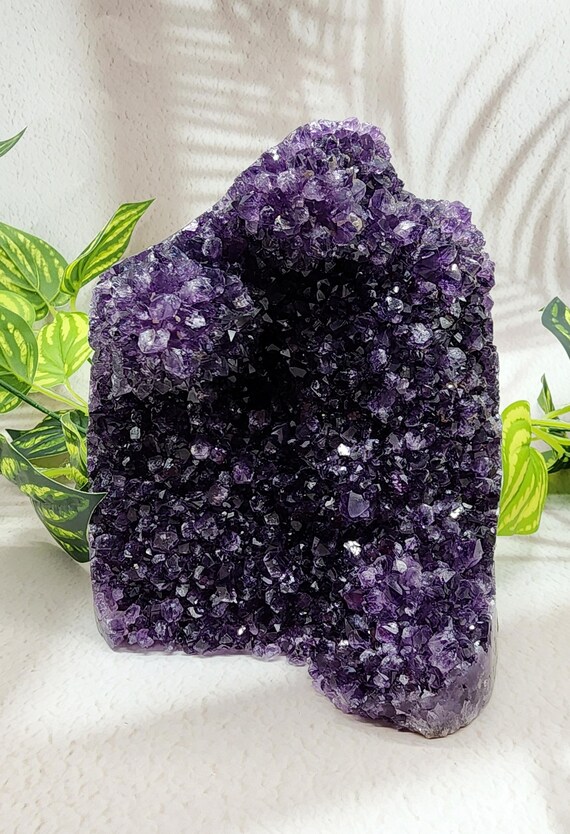 Uruguay Statement Piece, Amethyst Geode, Large Purple Crystal Cluster, Polished Sides, Amethyst Cluster, Collectors Gift, Purple Crystal