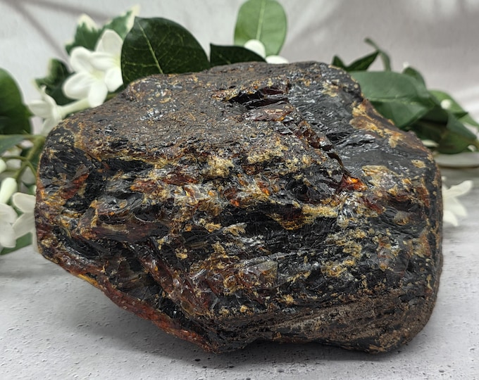 Large Raw Amber Specimen – 1 lb 12 oz – Natural Rough Amber with Blue UV Fluorescence