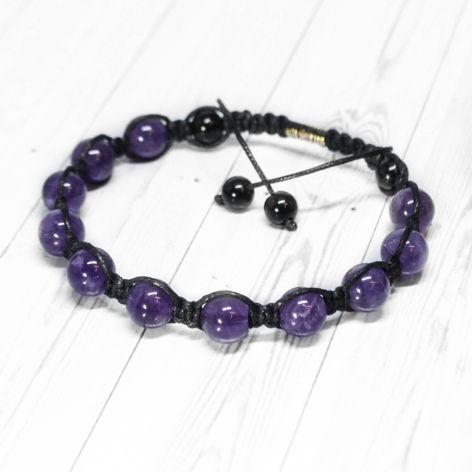 Amethyst Bracelet Men Purple Bracelet Men Adjustable February Etsy
