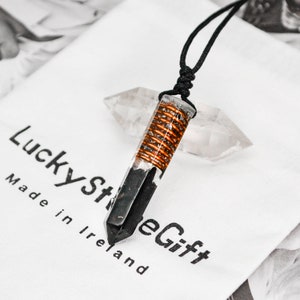 Pendentif en tourmaline noire et orgonite pour homme Collier de protection réglable contre la force électromotrice de 5 g image 5