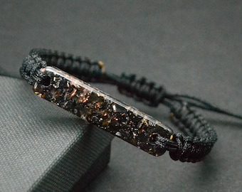 Elite Shungite Orgonite bracelet for men Adjustable Deep 5G Emf Protection & Detoxification bracelet