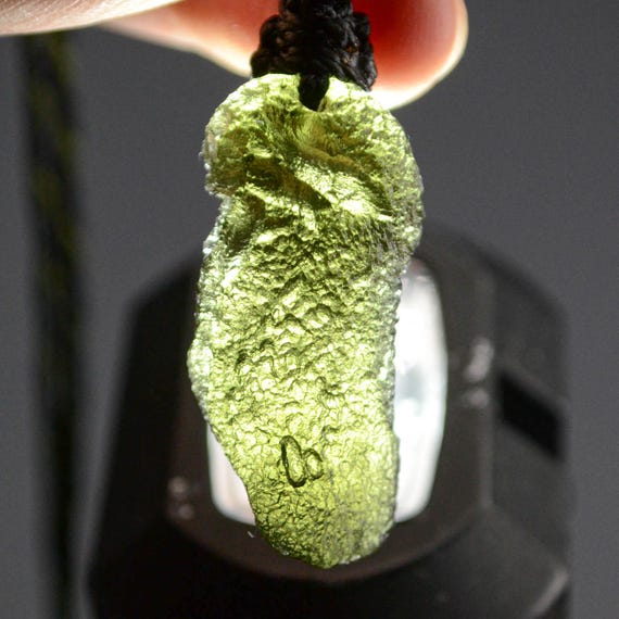 Ciondolo Moldavite, Collana Di Meteorite Verde Tektite Collana Di - Foto 9