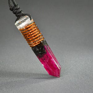 Ruby orgonite-ketting voor mannen 5 g emf-beschermingsketting